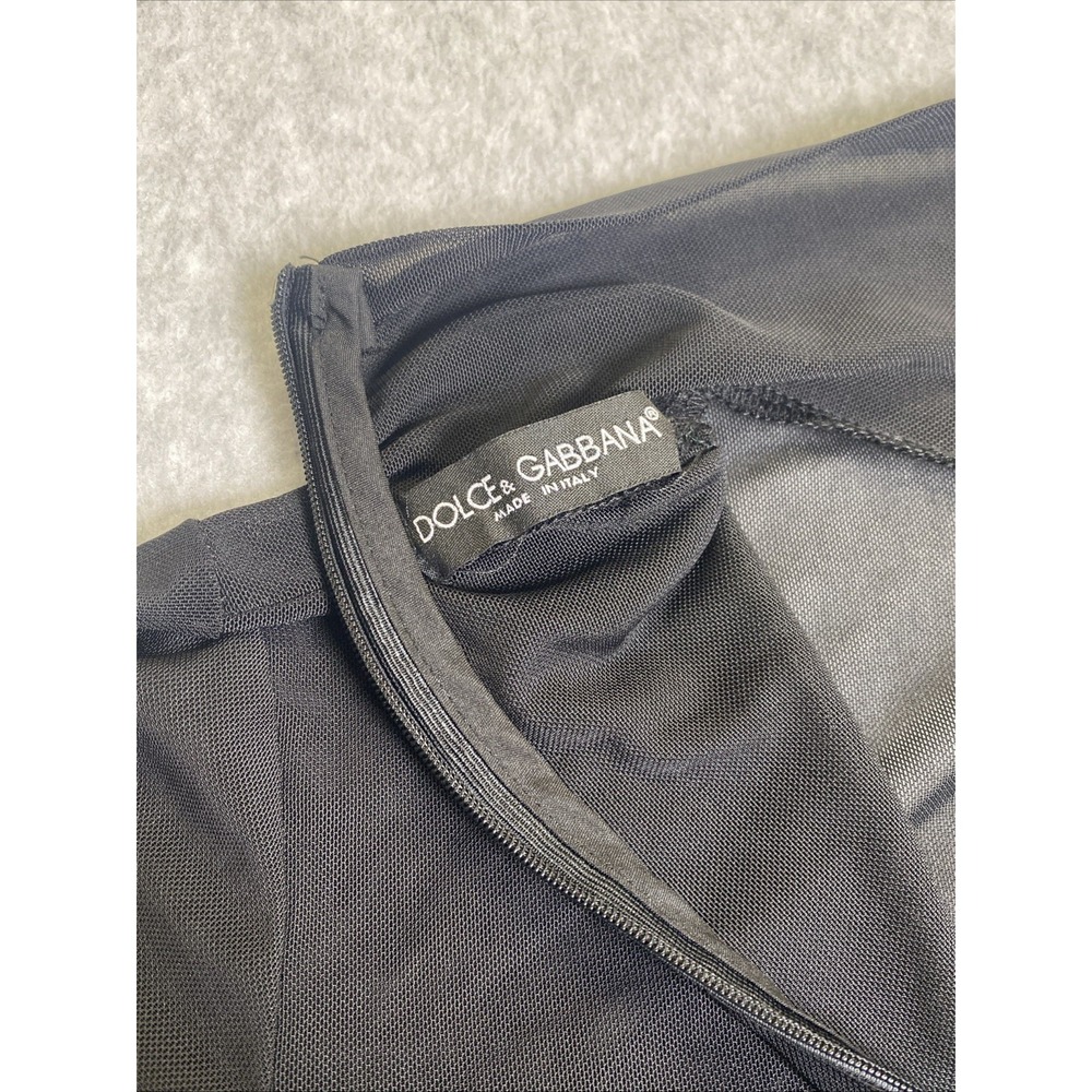 Dolce & Gabbana Black Cropped Full Zip Jacket Womens Small S No Tag Fits IT 40 - Picture 4 of 8